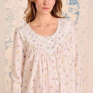 Cottage Posies Cotton Long Sleeve Ballet Nightgown